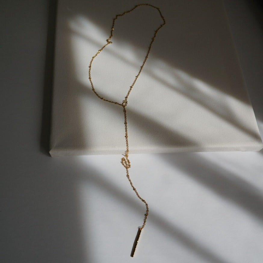 Lariat Necklace | Gold Chain Necklace |  Waterproof Necklace