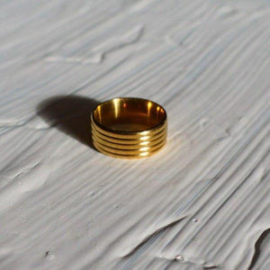 Lena Ring - 18K Gold Steel Ring - Waterproof Rings Canada