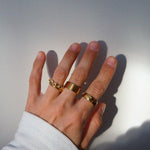 Load image into Gallery viewer, Lena Ring - 18K Gold Steel Ring - Waterproof Rings Canada
