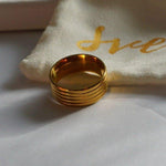 Load image into Gallery viewer, Lena Ring - 18K Gold Steel Ring - Waterproof Rings Canada
