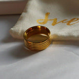 Lena Ring - 18K Gold Steel Ring - Waterproof Rings Canada