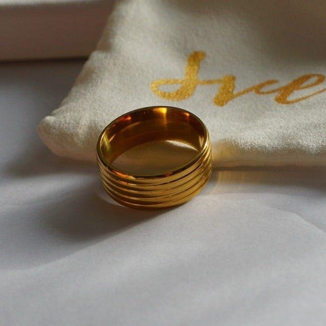 Lena Ring - 18K Gold Steel Ring - Waterproof Rings Canada