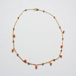 Load image into Gallery viewer, Mara - Gold Necklace with Coral Charms - Gold Coral Necklace
