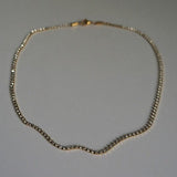 Tennis Necklace - CZ Gold Steel Necklace - Hypoallergenic Necklace