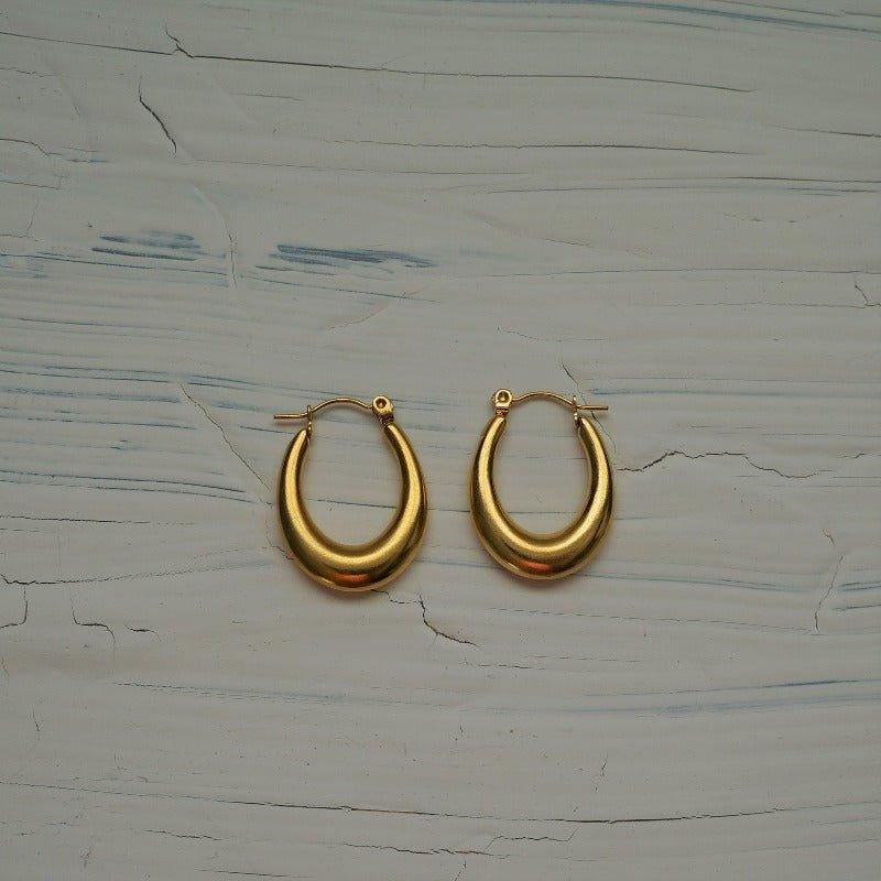 Moon Huggies - Gold Huggie Earrings - Waterproof Earrings