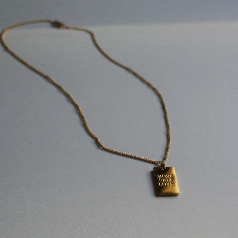 More Self Love by SVE Jewels | Engraved Charm Necklace | Waterproof Necklace