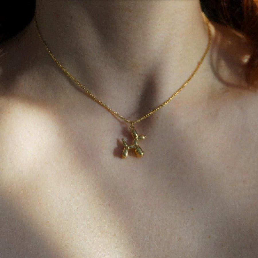 Puppy Necklace by SVE Jewels | Charm Necklace 18K Gold | Waterproof Necklace