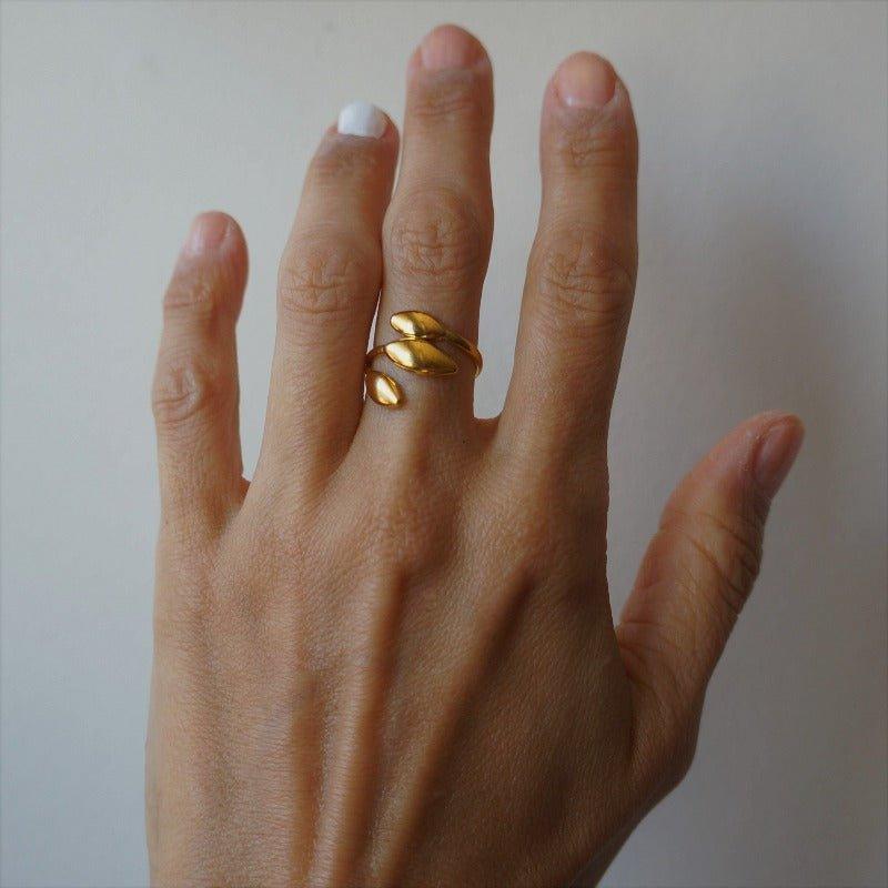 Ray Ring by SVE Jewels | 18K Gold Statement Ring | Waterproof Women's Ring