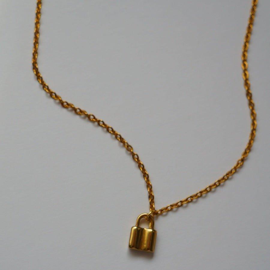 Secret Necklace by SVE Jewels | Padlock Charm Necklace | Waterproof Necklace