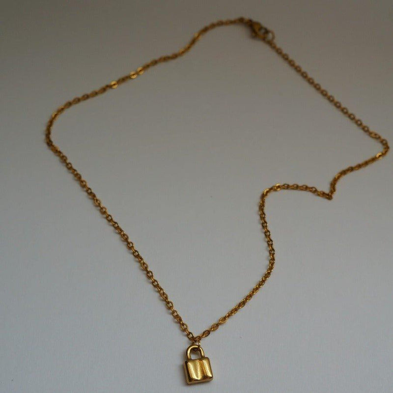 Secret Necklace by SVE Jewels | Padlock Charm Necklace | Waterproof Necklace