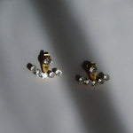 Load image into Gallery viewer, Sharon Studs by SVE Jewels | 18K Gold Ear Jackets | Waterproof Studs
