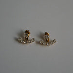 Load image into Gallery viewer, Sharon Studs by SVE Jewels | 18K Gold Ear Jackets | Waterproof Studs
