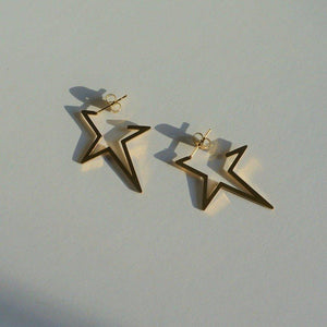 Star Studs - 18K Gold Steel Earrings - Waterproof Earrings Canada