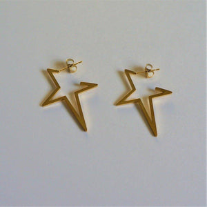 Star Studs - 18K Gold Steel Earrings - Waterproof Earrings Canada