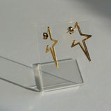 Star Studs - 18K Gold Steel Earrings - Waterproof Earrings Canada