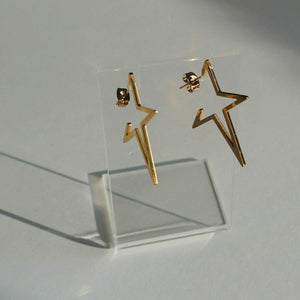 Star Studs - 18K Gold Steel Earrings - Waterproof Earrings Canada