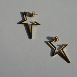 Star Studs - 18K Gold Steel Earrings - Waterproof Earrings Canada