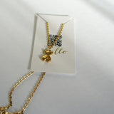 Teddy Bear Necklace  - 18K Gold Chain Necklace - Waterproof Necklace
