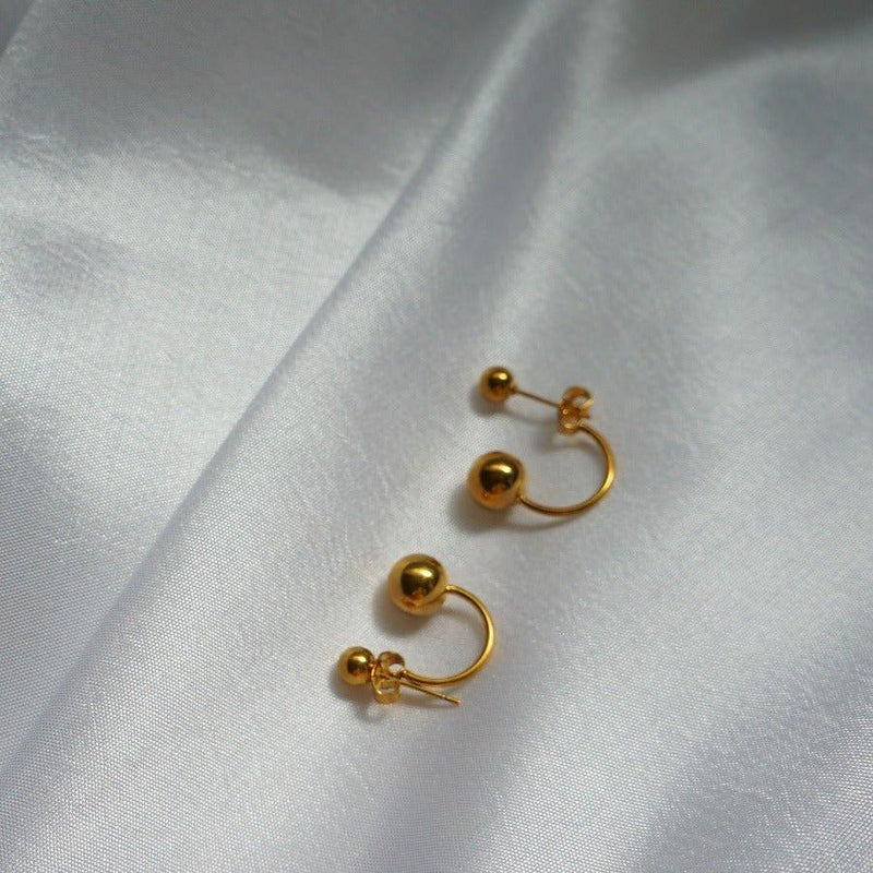 Vis-a-vis Earrings - 18K Gold Ear Jackets - Waterproof Earrings