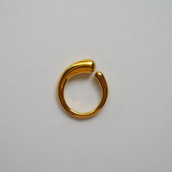 Vis-a-vis Ring - Asymmetric Gold Ring - Waterproof Ring - 18K Gold Ring
