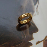 Wheat Bold Ring - 18K Gold Ring - Waterproof Ring