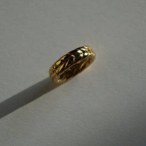 Wheat Bold Ring - 18K Gold Ring - Waterproof Ring