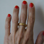 Load image into Gallery viewer, Wheat Bold Ring - 18K Gold Ring - Waterproof Ring
