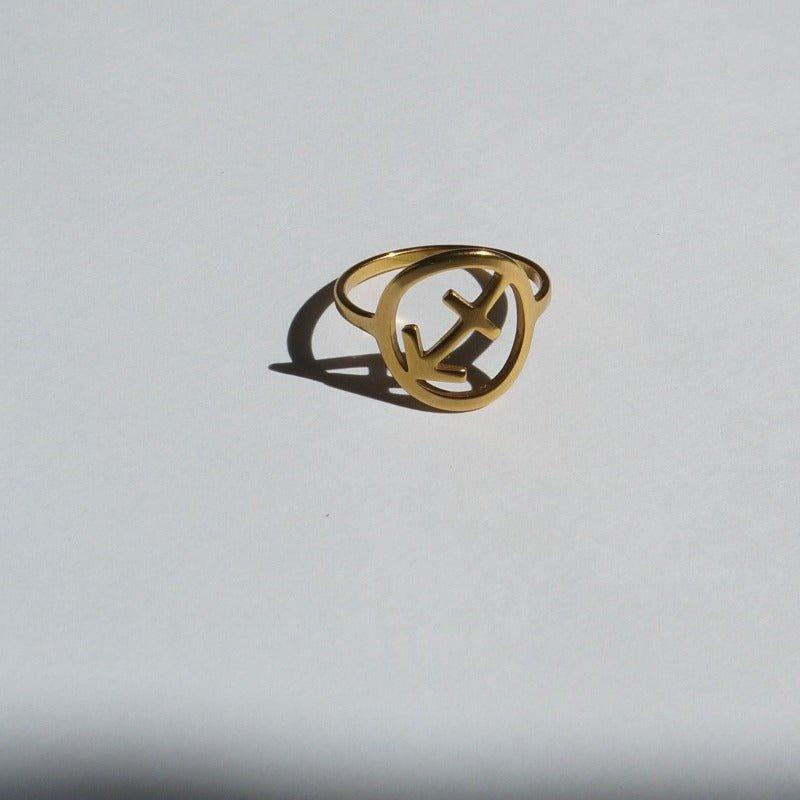 Zodiac Ring - Gold Stacking Ring - Waterproof Rings Canada